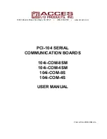 Предварительный просмотр 1 страницы Access 104i-COM-4S User Manual