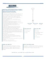 Preview for 1 page of Access 23089FC Installation Instructions