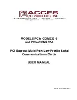 Preview for 1 page of Access PCIe-COM232-4 User Manual