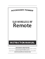 Accessory Power SLR Wireless RF Remote Instruction Manual предпросмотр