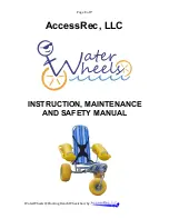 AccessRec WaterWheels Instruction, Maintenance And Safety Manual preview