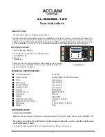 Preview for 1 page of Acclaim Lighting AL-DIMMER-1 HP User Instructions