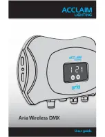 Acclaim Lighting Aria Wireless DMX User Manual preview