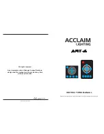 Preview for 1 page of Acclaim Lighting ART-4 Instruction Manual