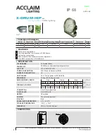 Предварительный просмотр 1 страницы Acclaim Lighting RGBX-DRUM-HIP Specifications