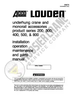 ACCO Brands LOUDEN 200 Series Installation, Operation, Maintenance And Parts Manual preview
