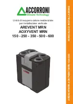 Accorroni AREVENT MRN 150 Manual preview