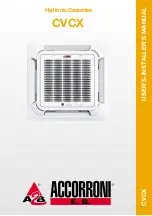 Accorroni CVCX Series User& Installer'S Manual предпросмотр