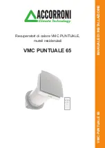 Предварительный просмотр 1 страницы Accorroni VMC PUNTUALE 65 Manual