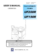 ACCRETECH UF190R User Manual preview