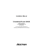 Предварительный просмотр 2 страницы Accton Technology CheetaHub Power-3012B Installation Manual