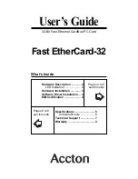 Предварительный просмотр 1 страницы Accton Technology Fast EtherCard-32 User Manual