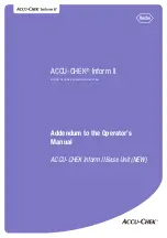Accu-Chek Inform II Addendum To The Operator Manual preview