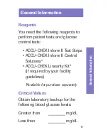 Preview for 9 page of Accu-Chek Inform II Quick Reference Manual