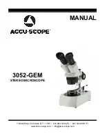 Accu-Scope 3052-GEM Manual preview