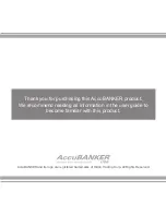 Preview for 2 page of AccuBANKER AB300 User Manual