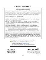 Preview for 19 page of Accucold ACF33L Instruction Manual