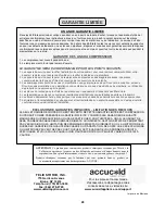 Предварительный просмотр 28 страницы Accucold ACR1717 series Instruction Manual