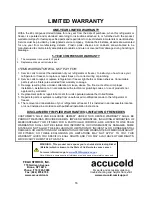 Preview for 16 page of Accucold ADA305AF User Manual