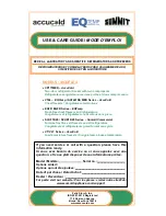 Accucold CP171MED Use & Care Manual preview