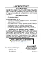 Preview for 16 page of Accucold EQFR Series User Manual