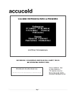 Accucold FF28LWHVAC Instruction Manual preview