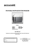 Preview for 1 page of Accucold SPFZ25 User Manual