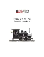 Accucraft trains Ruby 0-4-0T Kit Assembly Instructions Manual preview