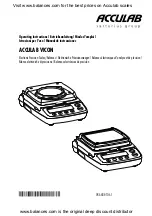 Preview for 1 page of Acculab 98648-013-61 Operating Instructions Manual