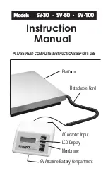 Acculab SV-100 User Manual preview