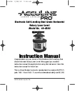 Preview for 1 page of AccuLine 40-6580 Instruction Manual