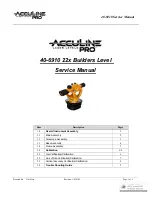AccuLine 40-6910 22x Service Manual preview