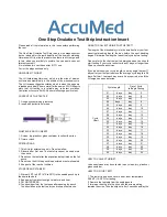 Предварительный просмотр 1 страницы AccuMed 160401 Instructions