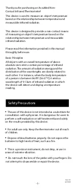 Preview for 2 page of AccuMed AC-TR121 Instruction Manual