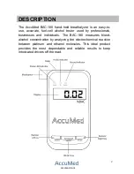 Предварительный просмотр 3 страницы AccuMed BAC-180 User Manual