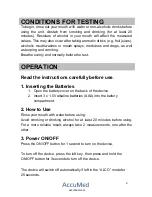 Предварительный просмотр 5 страницы AccuMed BAC-180 User Manual