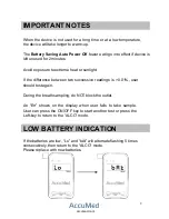 Предварительный просмотр 10 страницы AccuMed BAC-180 User Manual