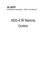 Preview for 1 page of AccuPel HDG-4 User Manual