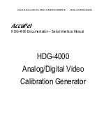 AccuPel HDG-4000 Serial Interface Manual preview