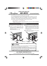 Предварительный просмотр 2 страницы Accuphase AD-2800 Instruction Manual