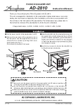 Предварительный просмотр 2 страницы Accuphase AD-2810 Instruction Manual