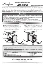 Preview for 2 page of Accuphase AD-2900 Instruction Manual