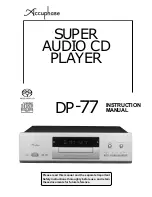 Accuphase DP-77 Instruction Manual предпросмотр