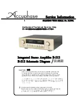 Accuphase E-212 Service Information предпросмотр