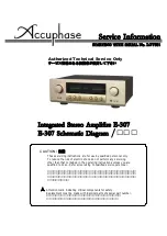 Accuphase E-307 Service Information предпросмотр