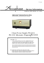 Предварительный просмотр 1 страницы Accuphase PS-1210 Schematic Diagram