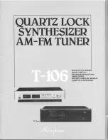 Accuphase T-106 Instruction Manual preview