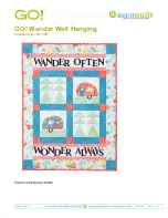 AccuQuilt GO! Wander Wall Hanging Instructions Manual предпросмотр