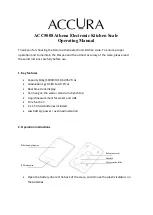 Preview for 1 page of Accura ACC5008 Athena Operating Manual