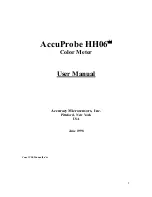 Accuracy AccuProbe HH06 User Manual предпросмотр